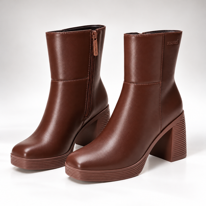 Chunky Heel Ankle Boots
